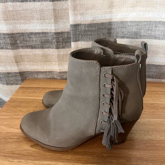 Circus By Sam Edelman Tan Fringe Heeled Ankle Boots Size‎ 6 - Picture 2 of 9